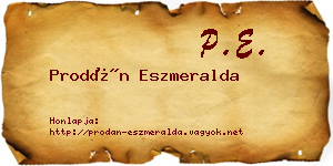 Prodán Eszmeralda névjegykártya